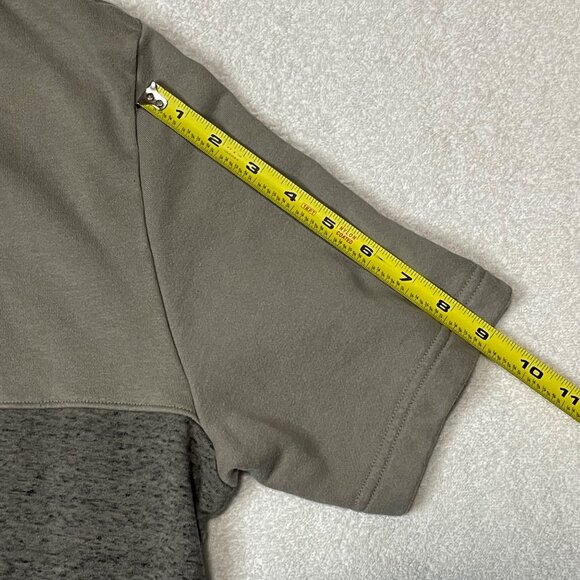 Under Armour Mens Short Sleeve Hoodie Size M Gray & Olive Cotton-Poly Blend - Picture 12 of 12